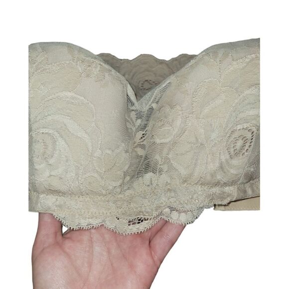 NWOT Comfort Choice Nude LACE WIRELESS CAMI BRA 42C - Picture 5 of 10